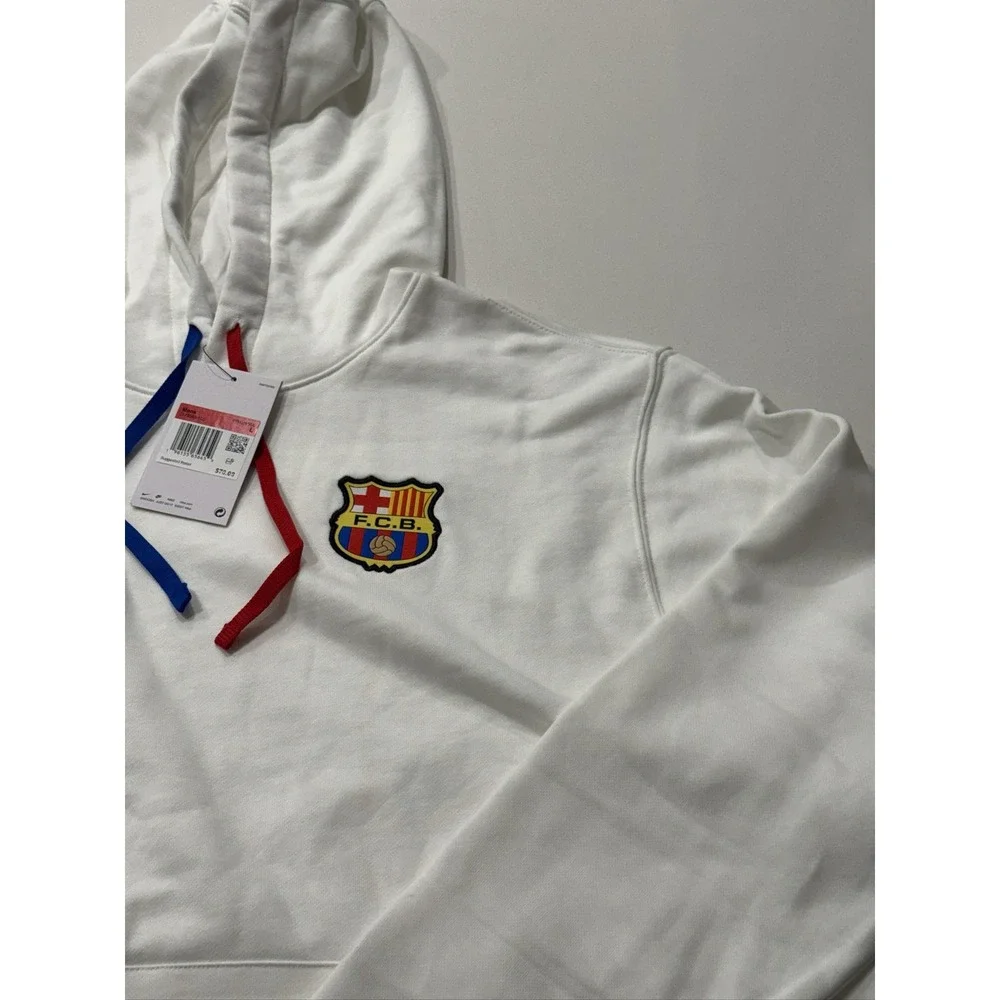 Nike F.C.B. Hoodie DV5563-100 Men's L White F.C. Barcelona Soccer